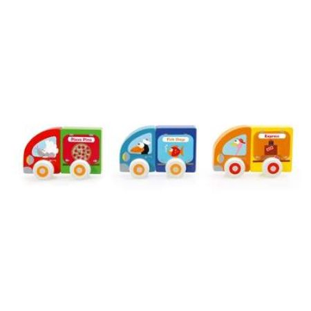 Set 3 masinute de lemn, 6181056, Scratch