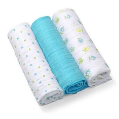 Set 3 scutece textile bumbac blue, 382/06, Babyono