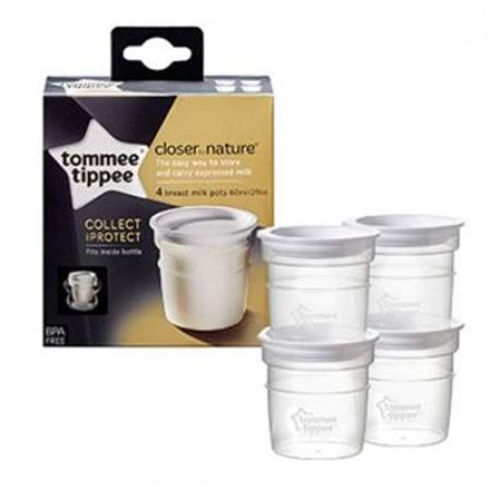 Set de 4 recipiente pentru stocare lapte, Tommee Tippee