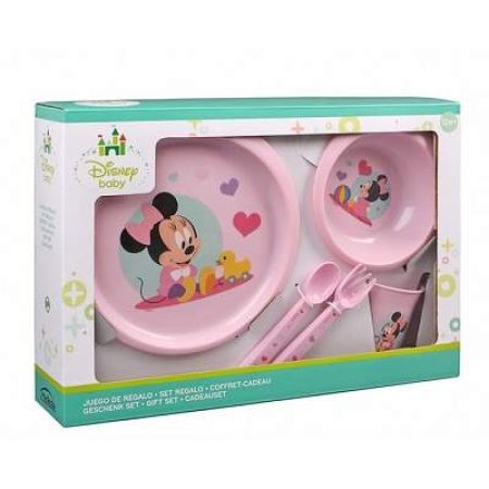 Set 5 accesorii hranire, Minnie, roz, +12 luni, 1334K, Kiokids