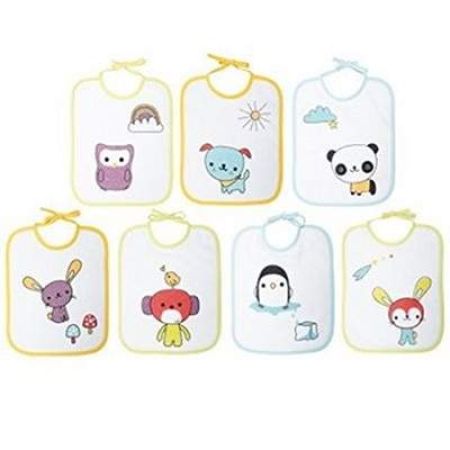 Set de 7 bavete, pentru nou nascuti, 20x25cm, 101860, BabyCalin