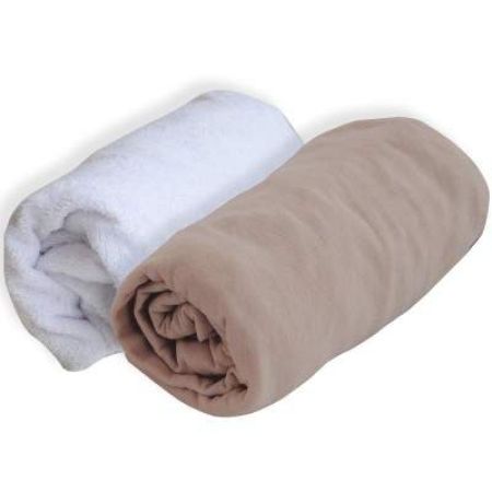 Set cearceaf Taupe si protectie impermeabila,+0 luni, 60x120 cm, DouxNid