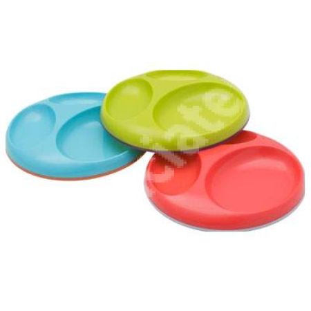 Set de 3 farfurii compartimentate Saucer, B399, Boon