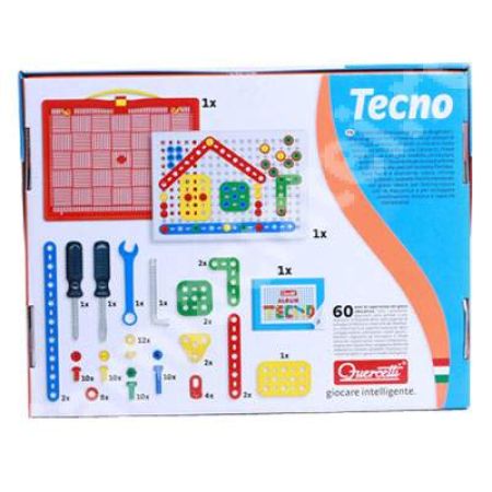 Set de constructii Fantacolor Techno, +3 ani, 80 piese, Q0560, Quercetti