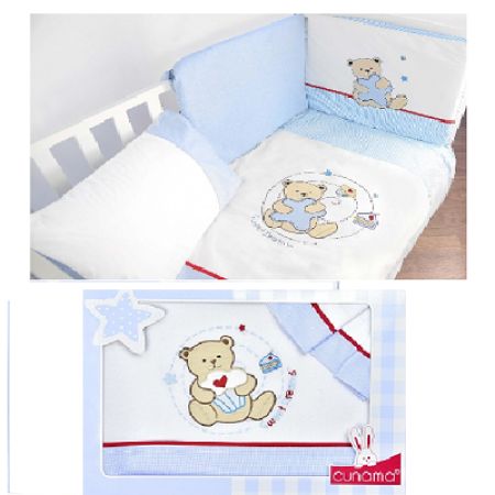 Set lenjerie de pat, pastel blue, 70x140 cm, 3663, Cunuma