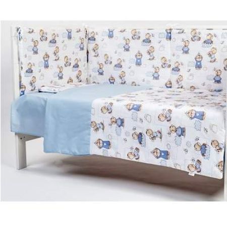 Set lenjerie pentru patut, Bee Friends, 60x120 cm, Bebedeco