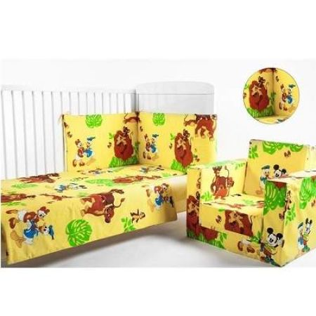 Set lenjerie pentru patut, Lion King, 60x120 cm, Bebedeco