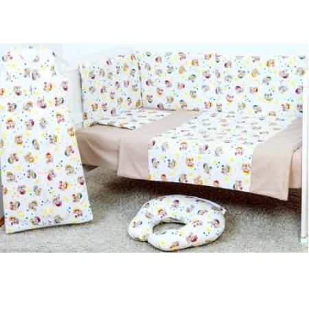 Set lenjerie pentru patut, Pisicuta mea, 60x120 cm, Bebedeco