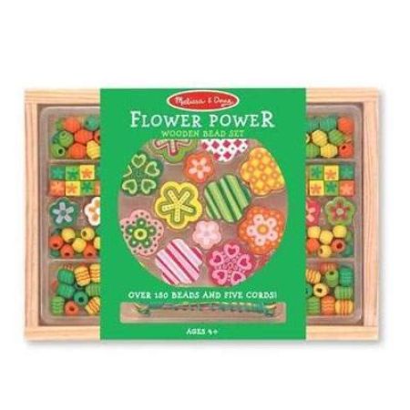 Set margele din lemn Flower Power, MD4178, Melissa&Doug