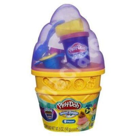 Set pasta de modelat in forma de inghetata Play-Doh, HBA2743, Hasbro