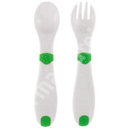 Set tacamuri plastic verde, +12 luni, 06830-7, Chicco