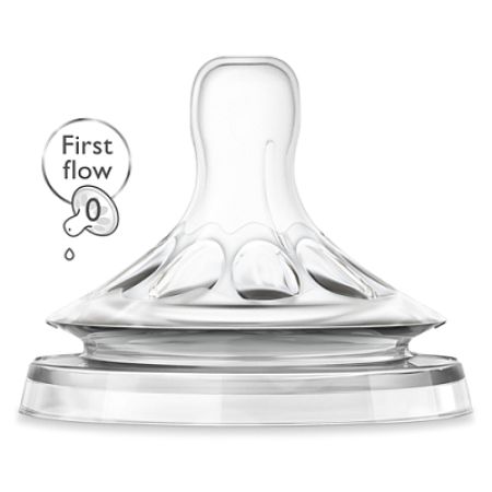 Set tetina, Natural, +0 luni, 2 buc, SCF657/27, Philips Avent