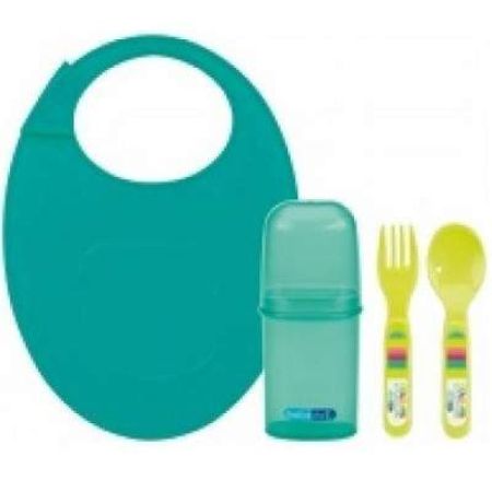 Set tacamuri si baveta, verde, 8012502, BebeDue