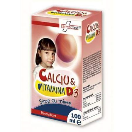 Sirop cu calciu si Vitamina D3, 100 ml, FarmaClass