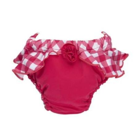 Slip de plaja cu protectie dubla fete, Model Julie Fucsia, 3-6 luni, Archimede