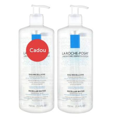 Solutie micelara fiziologica, 750 ml, La Roche Posay (1+1 Cadou)