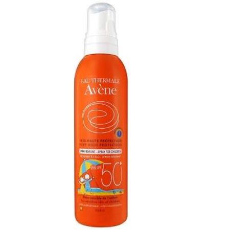 Spray protectie solara cu apa termala pentru copii, SPF 50+ Avene, 200 ml, Pierre Fabre