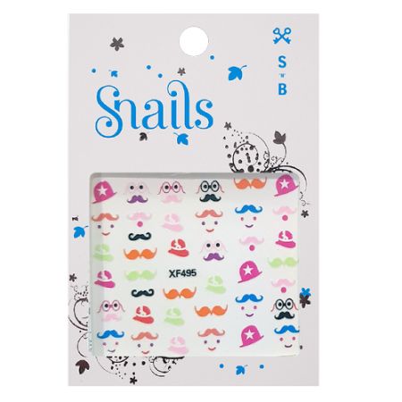 Stickere pentru unghii Moustache, Snails