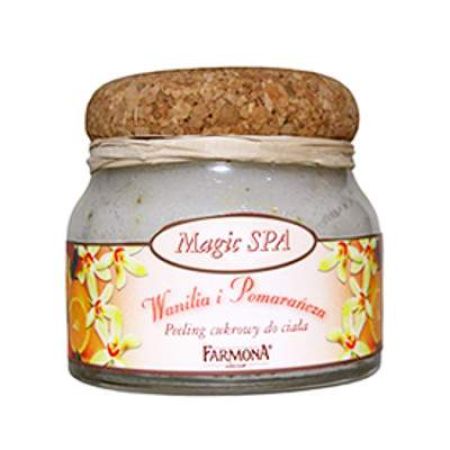 Sugar scrub de corp cu floare de portocal si vanilie Magic Spa, 200 g, Farmona