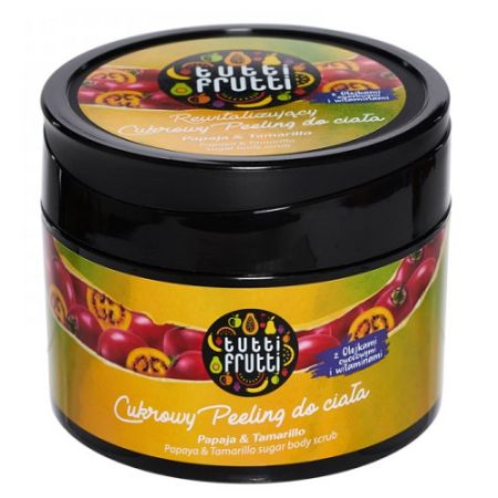 Sugar scrub Papaya si Tamarillo Tutti Frutti, 300 ml, Farmona