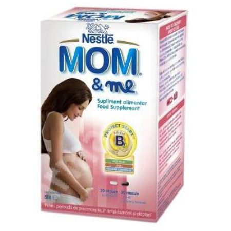 Supliment alimentar sub forma de pastile Mom & Me, 51 g, Nestle