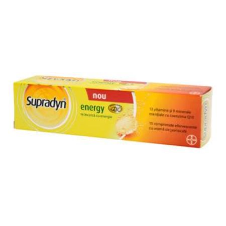 Supradyn Energy cu Coenzima Q10, efervescent, 15 comprimate, Bayer