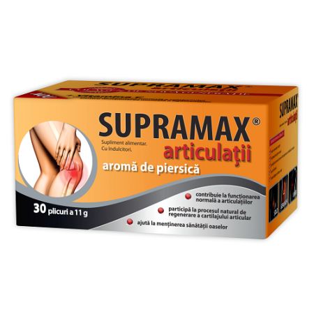 Supramax articulatii cu aroma de piersica, 30 plicuri, Zdrovit