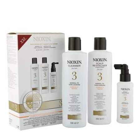 SYS3 Kit Sampon, 300 ml, Revitalizator pentru scalp, 300 ml si Tratament pentru scalp, 100 ml, Nioxin