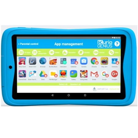 Tableta Kurio Advance Blue, 7'', 40apps, Android 6.0 Marshmallow, 17150GB, Kidz Delight