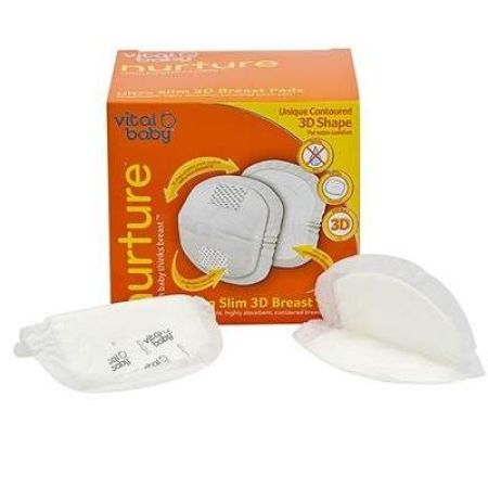 Tampoane ultra subtiri pentru san - Nurture, 40 buc, 442554, Vital Baby