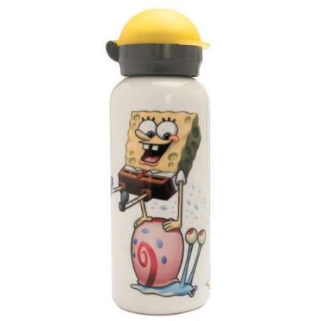 Termos cu ventil Sport capac cu filet Hit, Sponge Bob, 450 ml, Laken