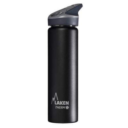 Termos inox cu capac automat Jannu, Negru, 750 ml, Laken