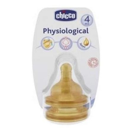 Tetina cauciuc flux rapid Physiologic +4 luni, 2 bucati, 81622, Chicco