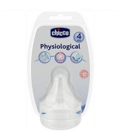 Tetina physiologica silicon cu sistem avansat anti-colici, cu  flux rapid, 4 luni, 2 buc, 20845-7, Chicco