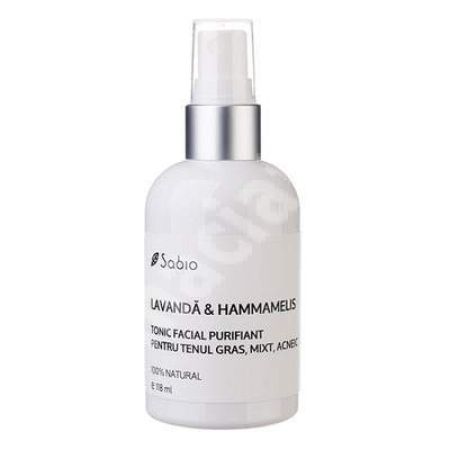 Tonic facial purifianat cu lavanda si hamamelis pentru ten gras, 118 ml, Sabio