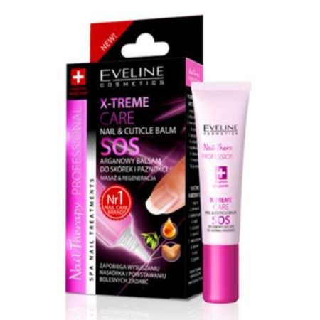 Tratament balsam de regenerare pentru unghii si cuticule SOS Nail Therapy, 12 ml, Eveline Cosmetics