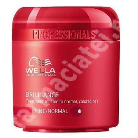 Tratament masca pentru parul vopsit cu structura fina sau normala Brilliance, 150 ml, Wella Professionals