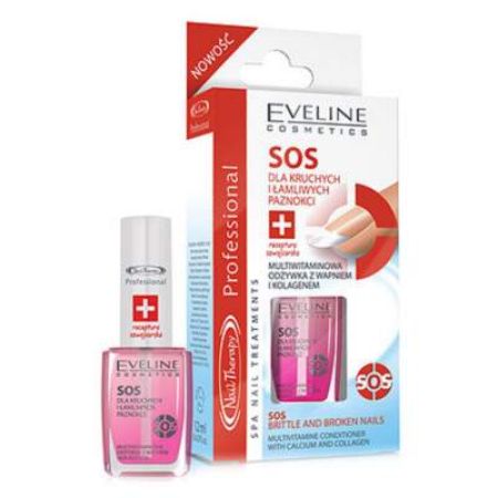 Tratament pentru unghii casante si fragile SOS Nail Therapy, 12 ml, Eveline Cosmetics