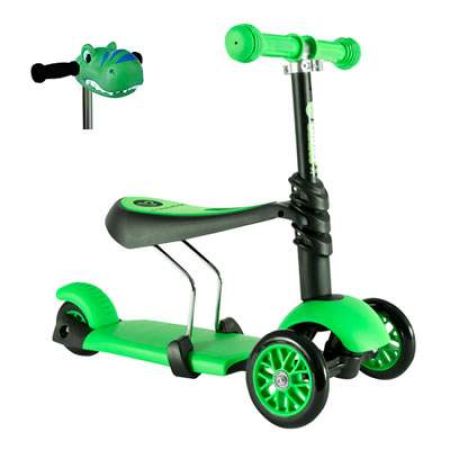 Trotineta 3in1 Glider Green + Dino, +2 ani, YG31G, Ybike