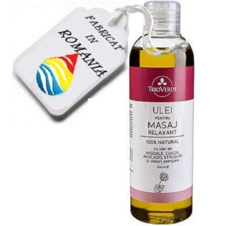 Ulei 100% natural pentru masaj de relaxare, +0luni, 200ml, Trio Verde