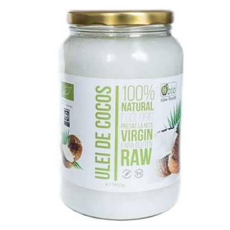 Ulei de cocos, bio raw, 1400g, OBio