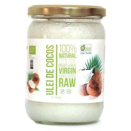 Ulei de cocos Bio si Raw, 450 g, OBio