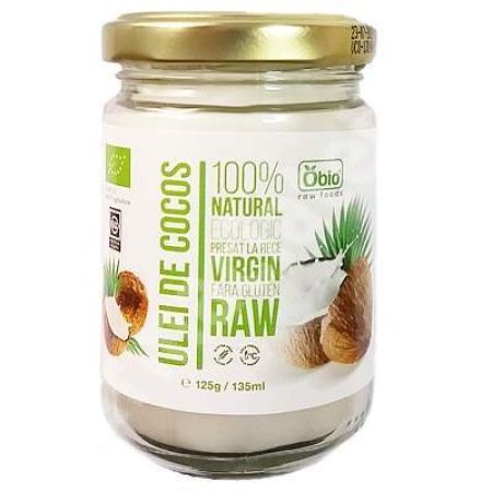 Ulei de cocos virgin, Raw si Bio, 125 g, Obio