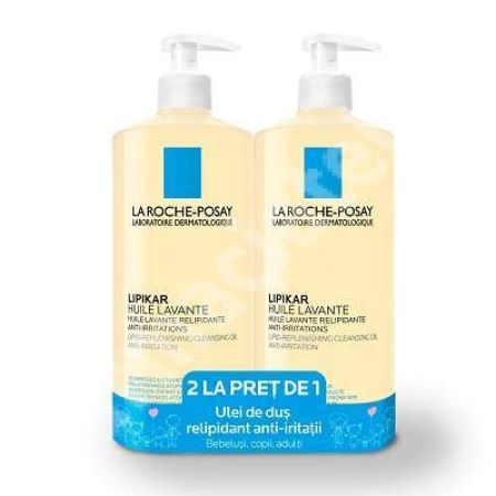 Ulei de curatare relipidant Lipikar, 750 ml, 2 la pret de 1, La Roche Posay