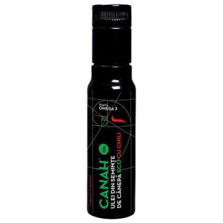 Ulei din seminte de canepa cu chili, 100 ml, Canah