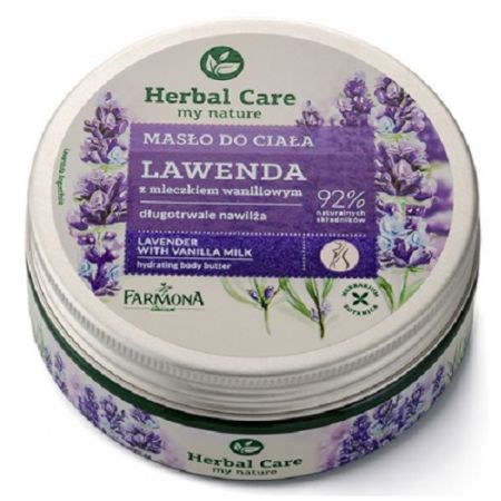 Unt hidratant de corp cu lavanda si vanilie Herbal Care, 200 ml, Farmona