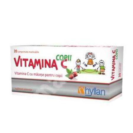 Vitamina C pentru copii, 20 comprimate, Hyllan