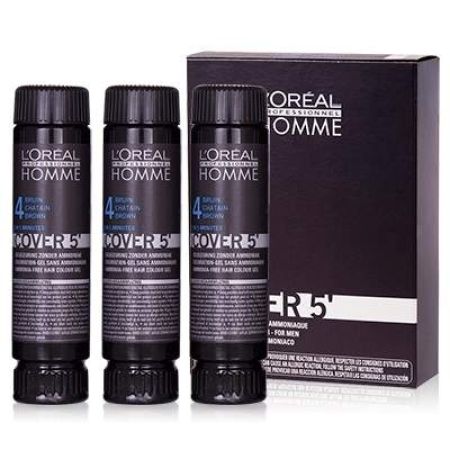 Vopsea Profesionala de par saten Cover 5', 3x50ml, L'Oreal Professionnel Homme