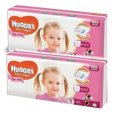 Mega Oferta Scutece UC Mega nr 5 Girl, 12-22 Kg, 112 buc, Huggies