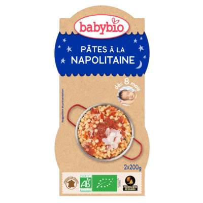 Meniu paste napolitane, Gr. 8 luni, 2x200 g, Babybio